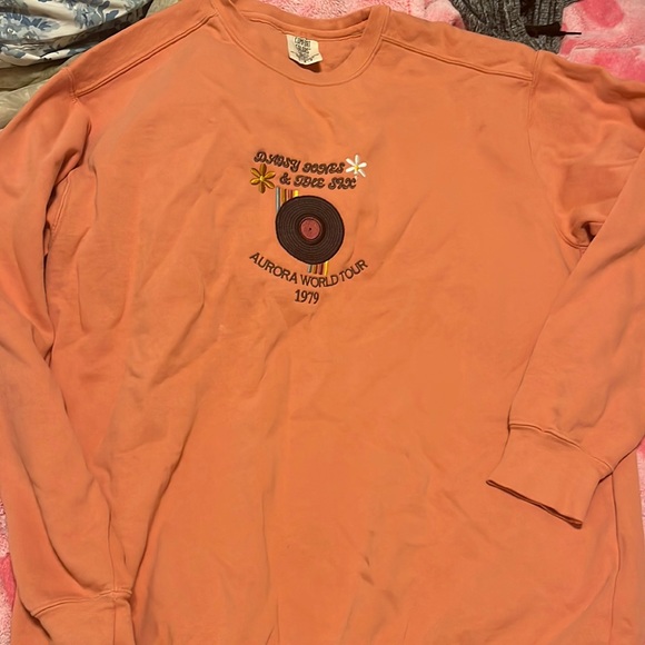 Comfort Colors Tops - Handmade embroidered Daisy Jones and the Six crewneck!!!!!!